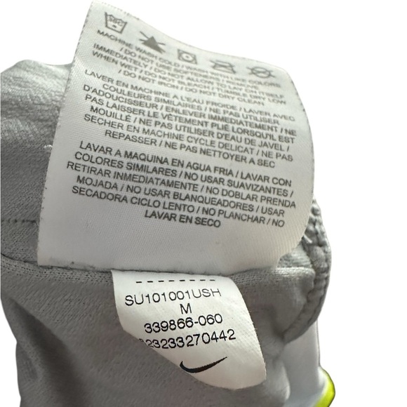 Nike Dri-FIT Tempo Running Shorts Gray White Neon Trim Women’s Size M - Picture 8 of 8